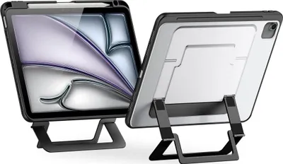 Productafbeelding van Beschermhoes met standaard voor iPad Air 11" / 10.9" (2020-2026) / Pro 11" (2018-2022), Dux Ducis Axis, transparant-zwart