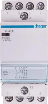 Productafbeelding van Hager installatieschakelaar 25A ESC426, 4-polig, 230V