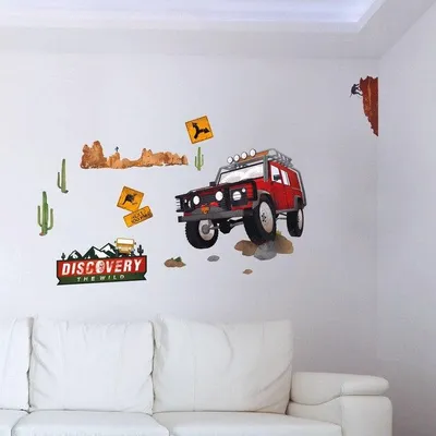 Obrázek produktu pro Nálepky na zeď, dekorativní samolepící fólie, výlet autem po Austrálii