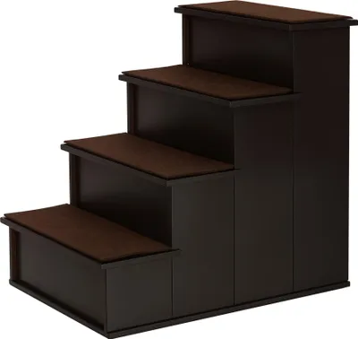 Produktbild von PawHut Haustiertreppe Hundetreppe 4-stufige Katzentreppe mit rutschfester Matte
