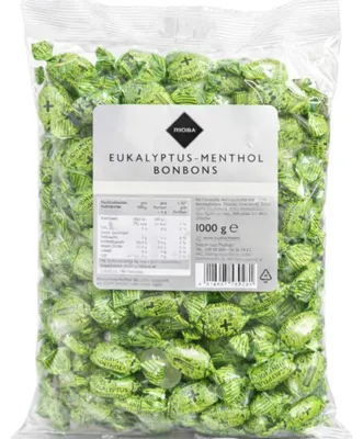 Produktbild von Rioba Eukalyptus Menthol Bonbons hell 1kg