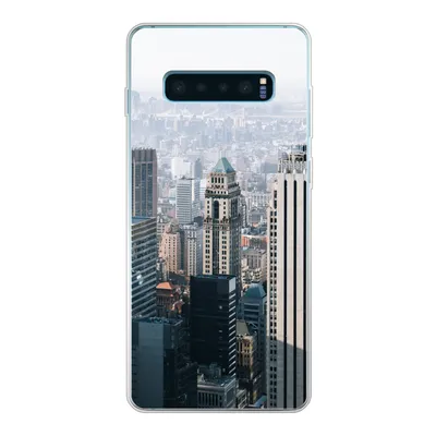 Produktbild von MuchoWow® Handyhülle Schutzhülle Hülle für Samsung Galaxy S10 Lite New York - Skyline - Nebel Silikon Softcase Handy Hülle - Schutz