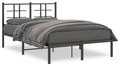Obrázek produktu pro vidaXL Postel s čelem kovová černá 120x200 cm