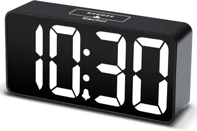 Produktbild von Eachui LED Digitalwecker mit USB Ladeanschluss, großes Display, dimmbar, Lautstärke regelbar, Snooze, 12/24H, Netzbetrieb, Nachttisch Uhr