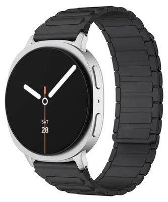 Image de Bracelet magnétique en silicone pour Samsung Galaxy Watch 8 / 8 Classic I - Design Noir