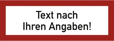 Produktbild von Dreifke® Aufkleber, Brandschutzzeichen - Text nach Ihren Angaben, Folie, 148x...