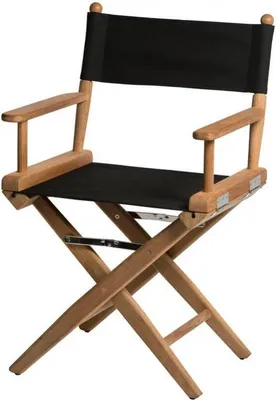 Produktbild von Regiestuhl Teak DeLuxe mit schwarzem Canvas