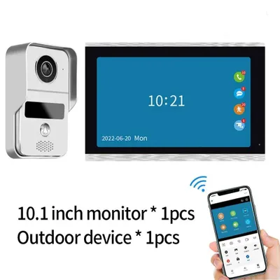 Immagine prodotto di Videocitofono - Campanello intelligente - Campanello wireless - Campanello con telecamera - Kit campanello - Schermo touchscreen da 7 pollici