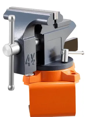 Image de Étau, 114, 3 mm, étau de table avec base pivotante à 270°, étau de banc en fonte, pour le travail du bois et le perçage des métaux