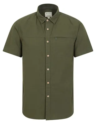 Image de Mountain Warehouse - Chemise « Coconut » pour homme, manches courtes MW645 (XS) (vert kaki)