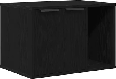 Immagine prodotto di vidaXL Lettiera per gatti in rovere nero 60 x 40 x 40 cm Materiale a base di legno