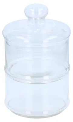 Produktbild von alpina 2er Set Aufbewahrungsgläser – Vorratsdosen aus Glas für Süßigkeiten – Dekorative Bonbonniere mit Deckel – Transparent