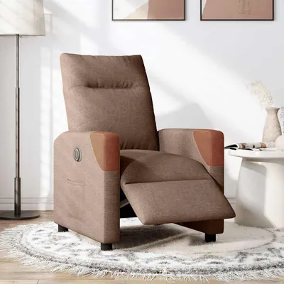Produktbild von vidaXL Relaxsessel Elektrisch Braun Stoff