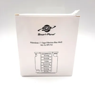 Produktbild von Smart-Planet Tablettenbox Pillendose 7 Tage 4 Fächer seniorenfreundliche Pillenbox 1 Woche Organizer Medikamentendose unterwegs morgens mittags abends nachts