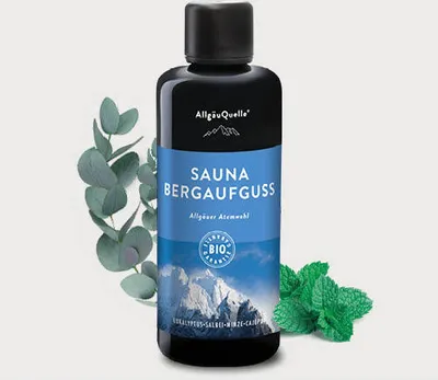 Produktbild von Saunaaufguss Bergaufguss Saunaduft mit Eukalyptus, Salbei, Minze und Cajeput