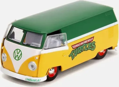 Immagine prodotto di Autobus VOLKSWAGEN 1961 giallo e verde - TORTUES NINJA, JAD35666, scala 1/32, JADA TOYS