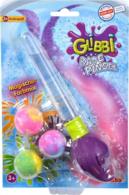 Produktbild von Glibbi Badepinsel Pinsel mit drei Badebomben