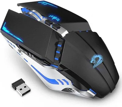 Productafbeelding van Draadloze Gaming Muis - Oplaadbaar, Stil en Optisch met 3 Instelbare DPI