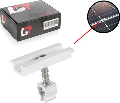 Produktbild von 2x Mittelklemme Klick-System Photovoltaik Befestigung Montageschiene 35 mm