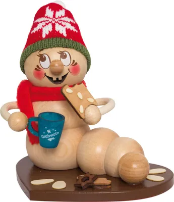 Produktbild von Kuhnert Räucherfigur Wurm - Rudi Weihnachtsmarkt - Größe ca. 14cm, für Räucherkerzen Größe M (Standard) - 37029