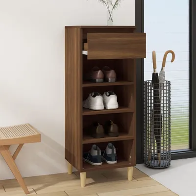 Obrázek produktu pro The Living Store Botník hnědý dubový vzhled 40x36x105 cm materiál na bázi dřeva