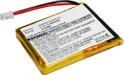Produktbild von Akku für Siemens S30852-D2240-X1 Li-Ion 3,7 Volt 250 mAh schwarz.