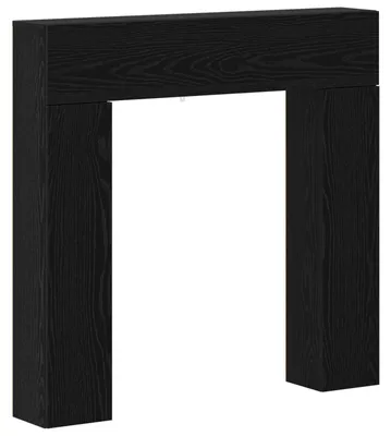Produktbild von vidaXL Kaminumrandung Schwarz Eichen-Optik 102 x 18 x 100,5 cm