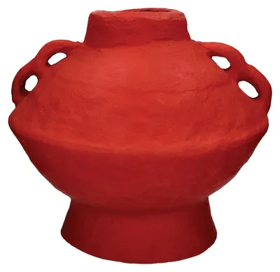 Produktbild von Pomax Momo Deko-Objekt aus Pappmaché, Rot, Ø 40 x H 40 cm