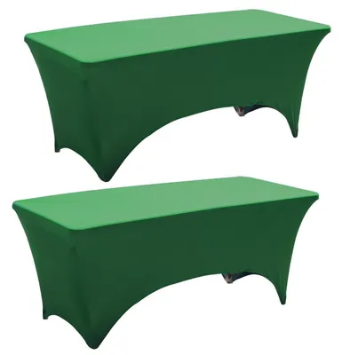 Obrázek produktu pro Stolní ubrus, elastický, Elastanový, obdélníkový, 183 x 76 x 76 cm, zelený, balení 2 kusů