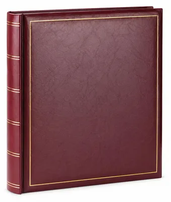 Produktbild von Classic Fotoalbum Tradition 30x30 cm – Jumbo Buchalbum mit 100 weißen Seiten, 50 Blatt, Pergaminschutzblätter, Vinyleinband, Fotobuch - Farbe: Rot