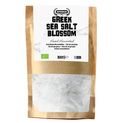 Produktbild von APSOGO Grobes Meersalz aus der Ägäis 300g - Naturbelassene & mineralreiche Meersalzblume aus Griechenland - Ohne Zusatzstoffe