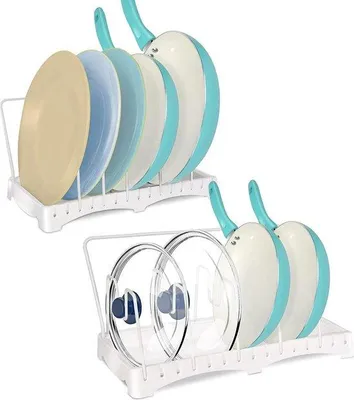 Produktbild von Universal-Halter mit 10 justierbaren Säulen, für Ladungsträger, Kante, Topf und Abdeckung, Schutzfolie, weiß.