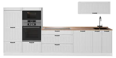 Immagine prodotto di Cucina componibile Vicco Fame-Line Bianco rustico/Bianco 340 cm, PL Rovere, Model 64546