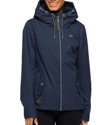 Produktbild von ragwear Monade Übergangs-Jacke leichte Kapuzen-Jacke Regen-Jacke mit Kapuze vegane Outdoor-Jacke 2211-60023 2028 Blau , Größe:XS/34