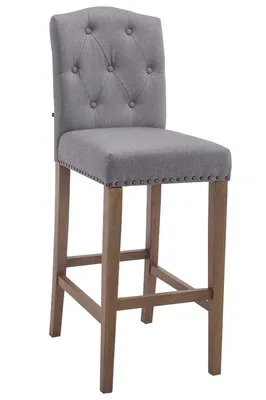 Produktbild von Barhocker HLO-CP34 Stoff antik-hell hellgrau