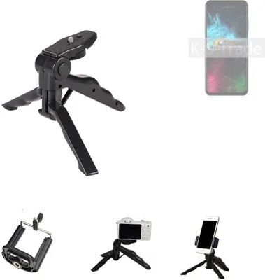 Produktbild von K-S-Trade Stativ Tisch-Ständer Dreibein Handy-Stativ Ständer kompatibel mit Ulefone Note 12 Mini-Stativ Smartphone Tripod Handy-Stativ aus Plastik