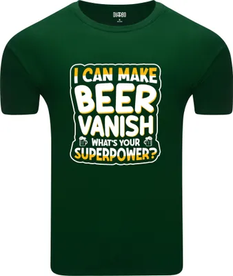 Produktbild von Diarbo Herren T-Shirt mit Lustiger Aufdruck Bierliebhaber Dunkelgrün Gr.S