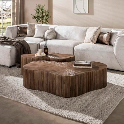 Produktbild von Hoyz Collection – Couchtisch Maya – Braun – 77 x 140 x 33 cm