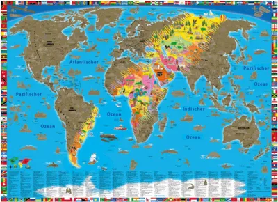 Produktbild von Rubbelposter Welt (100 x 70 cm)