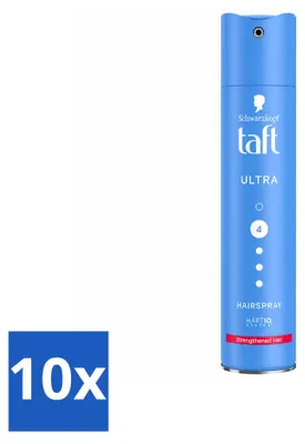 Produktbild von 10 x Taft Ultra Haarspray - Ultra Strong - 250 ml - Vorteilspackung - 10 Stücke