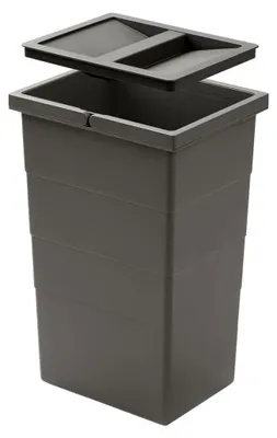 Produktbild von Hailo Inneneimer 1220359 mit Deckel basaltgrau 13 Liter 242x192x380 mm