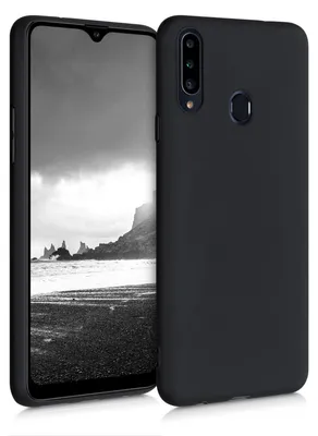Produktbild von kwmobile Handyhülle für Samsung Galaxy A20s Hülle - TPU Case - Kabelloses Laden - Schutzhülle Cover in Schwarz matt