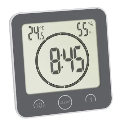 Obrázok produktu pre TFA Bad-/Kuechenuhr mit Timer Grau digital