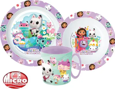 Zdjęcie produktu dla Zestaw naczyń Wonderland, zestaw mikroplastikowy z kubkiem 350 ml