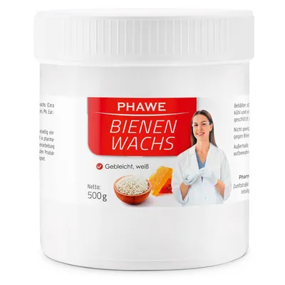 Produktbild von PHAWE Bienenwachs, Pures Bienenwachs, gebleicht,  weiß (Ph. Eur.-Qualität)
