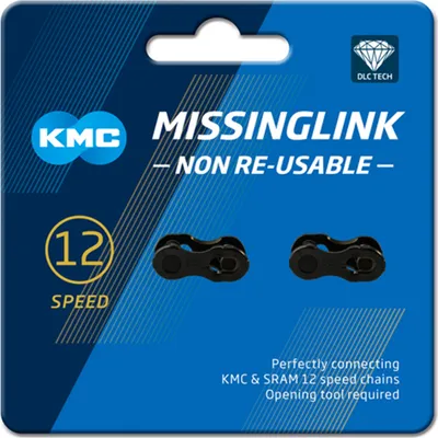 Zdjęcie produktu dla KMC X12 DLC grandinės sujungėjas | 12 pavarų | Juodas
