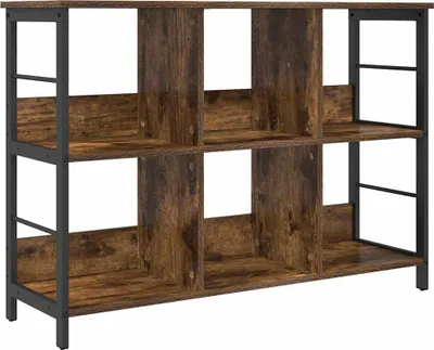 Obrázek produktu pro vidaXL Knihovna z kouřového dubu 102 x 32 x 72,5 cm Materiál na bázi dřeva