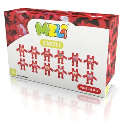 Productafbeelding van Meli Emoti brandweerset – 12 figuurtjes en 12 stickers voor kleine brandweerhelden