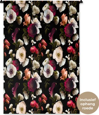 Produktbild von MuchoWow® Wandteppich Wandbehang Blumen - Licht - Collage 90x135 cm Tapisserie Dekoration Wandtuch - Baumwolle - Wandskulptur