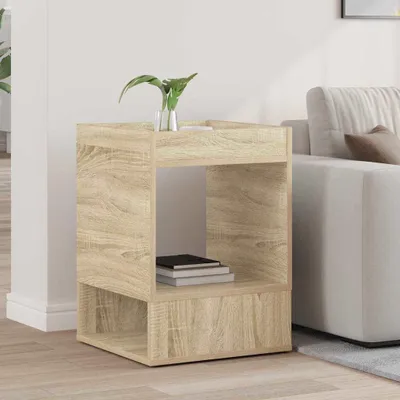Produktbild von Möbel Beistelltisch Wohnzimmer - elegante Design - Sofatisch/Couchtisch - Sonoma-Eiche 40x40x56cm Holzwerkstoff - Konsolentische Top5234103